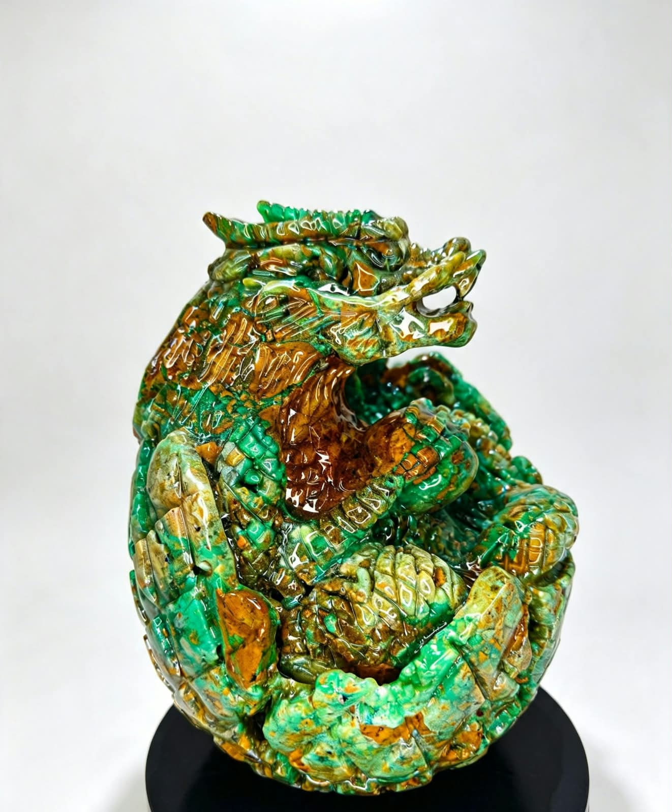 Carving baby dragon ,material smithsonite