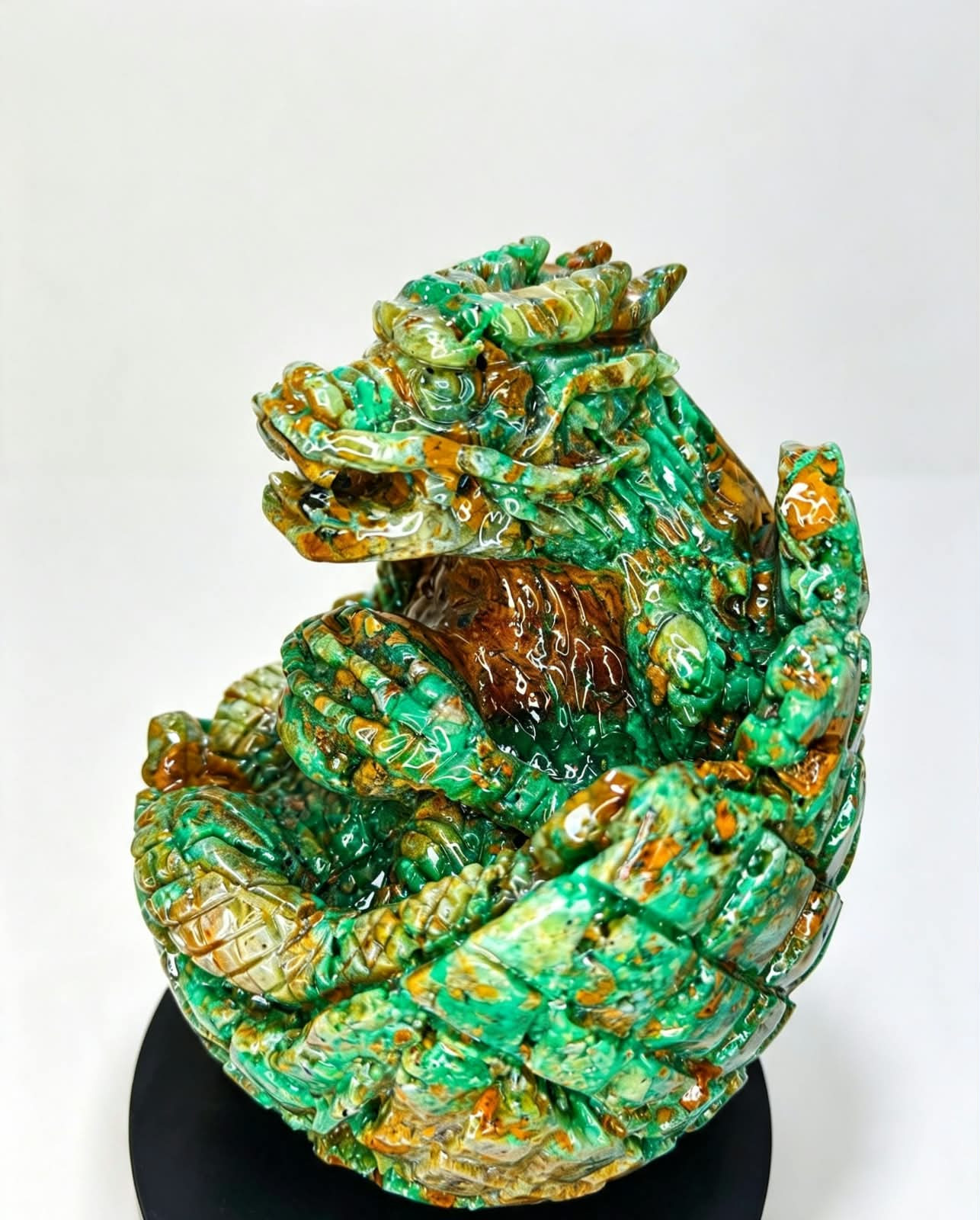 Carving baby dragon ,material smithsonite