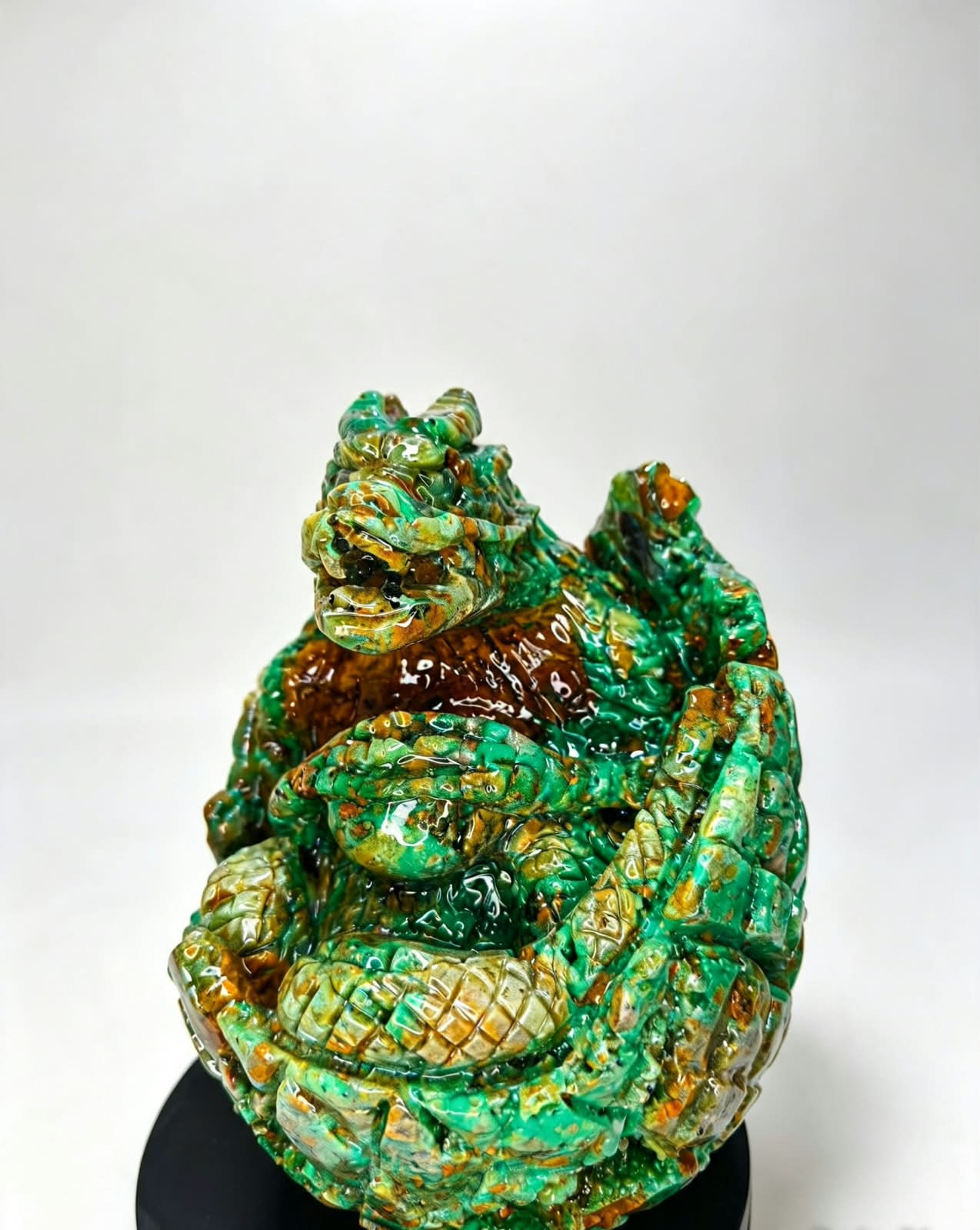 Carving baby dragon ,material smithsonite